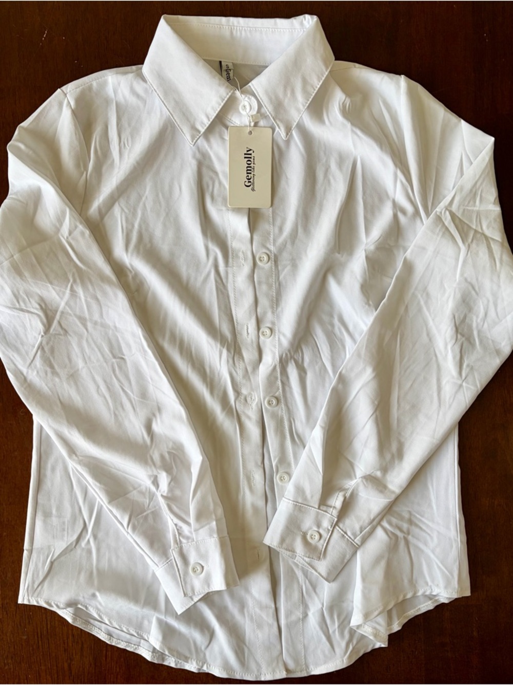 Woman’s Classic White Button-Down Shirt